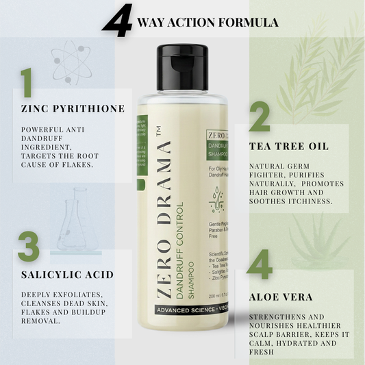 Zero Drama Anti Dandruff Shampoo (200 ml)